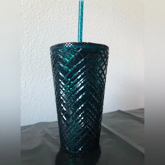 Starbucks Grande Teal Jeweled Cold Cup Tumbler 16oz - Picture 3 of 11